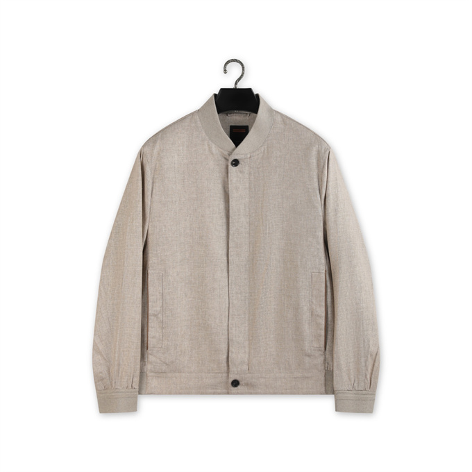 zegna normandy linen bomber jacket